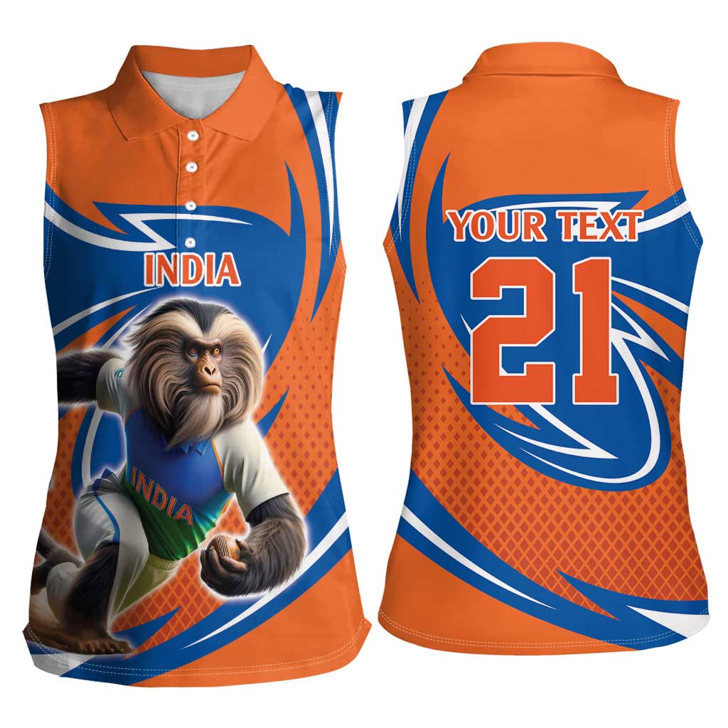 Indian Nilgiri Langur Cricket Custom Women Sleeveless Polo Shirt Unique Pattern