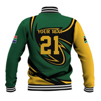 South African Secretary Bird Cricket Custom Baseball Jacket Unique Pattern