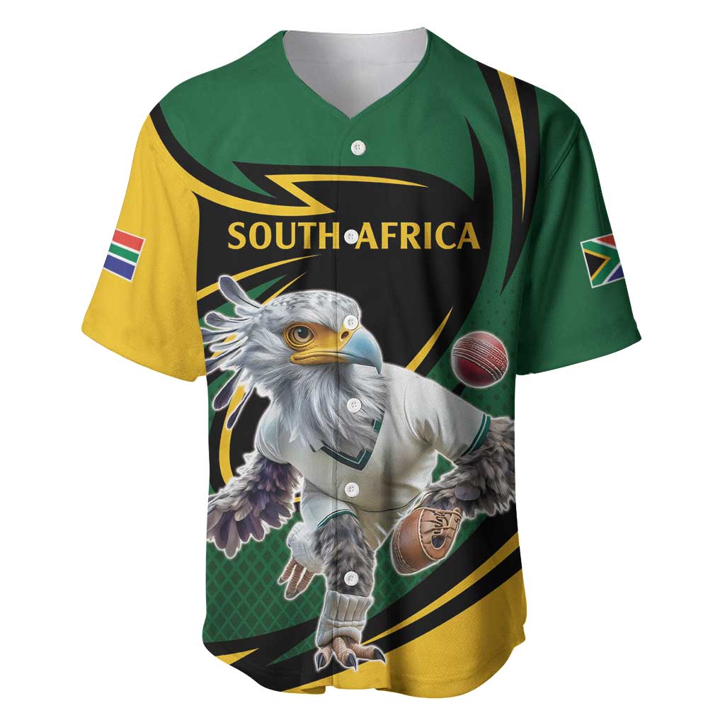 South African Secretary Bird Cricket Custom Baseball Jersey Unique Pattern