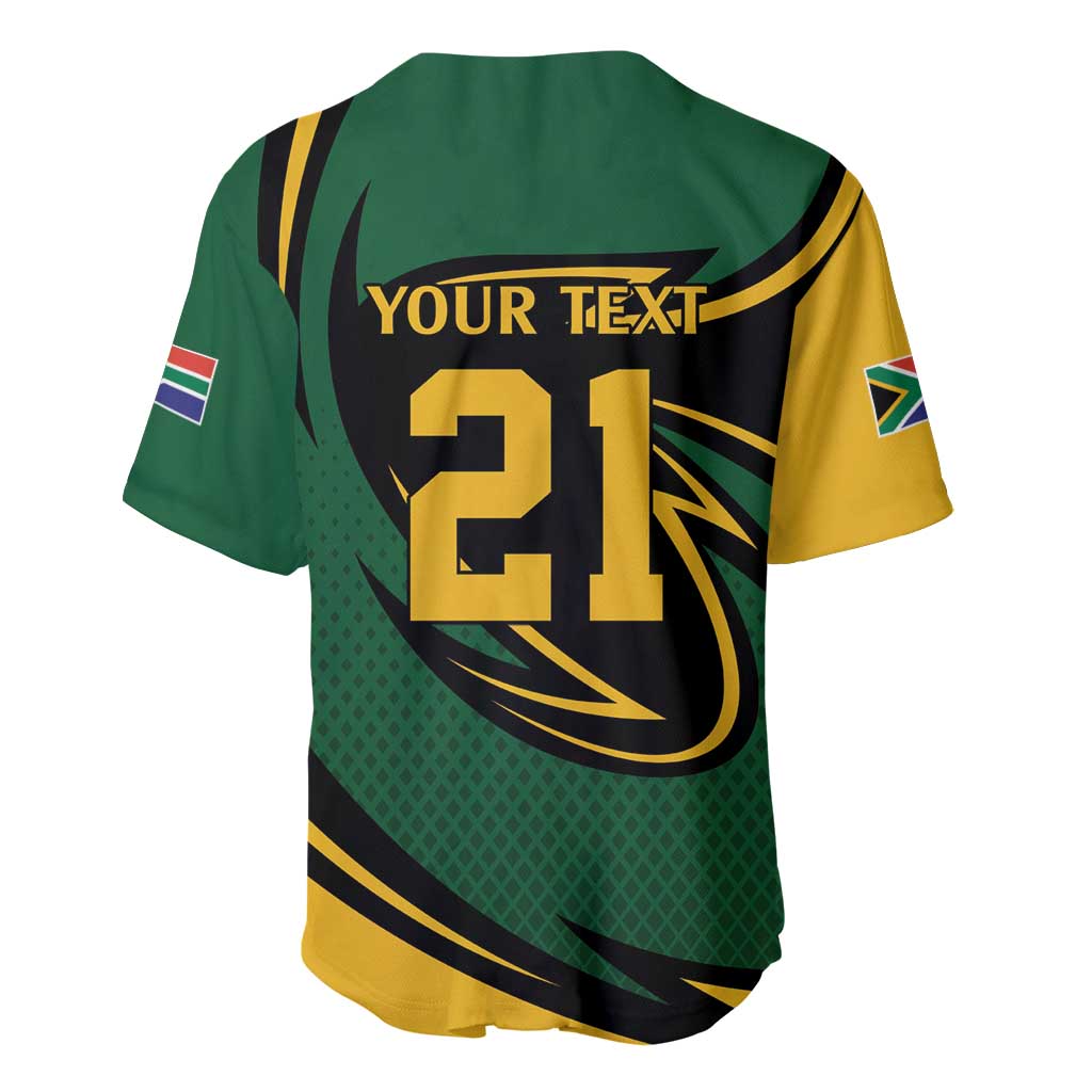 South African Secretary Bird Cricket Custom Baseball Jersey Unique Pattern