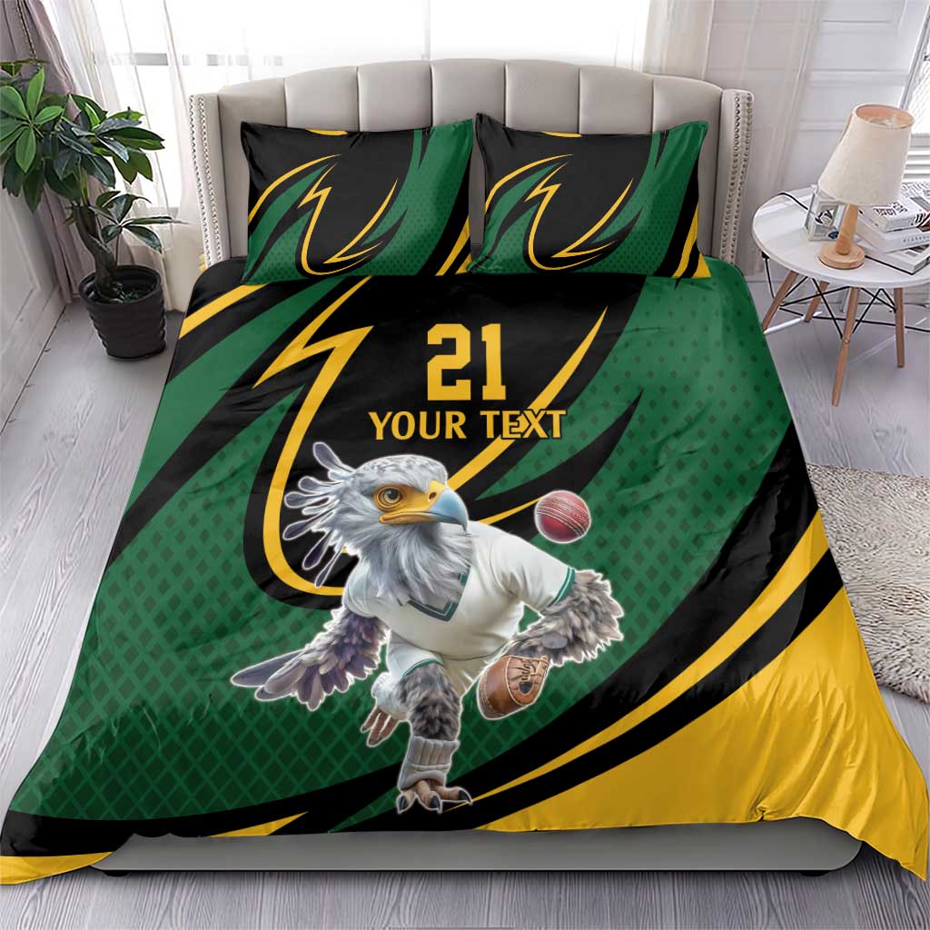 South African Secretary Bird Cricket Custom Bedding Set Unique Pattern