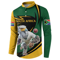 South African Secretary Bird Cricket Custom Button Sweatshirt Unique Pattern