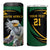 South African Secretary Bird Cricket Custom 4 in 1 Can Cooler Tumbler Unique Pattern