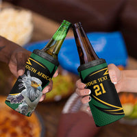 South African Secretary Bird Cricket Custom 4 in 1 Can Cooler Tumbler Unique Pattern