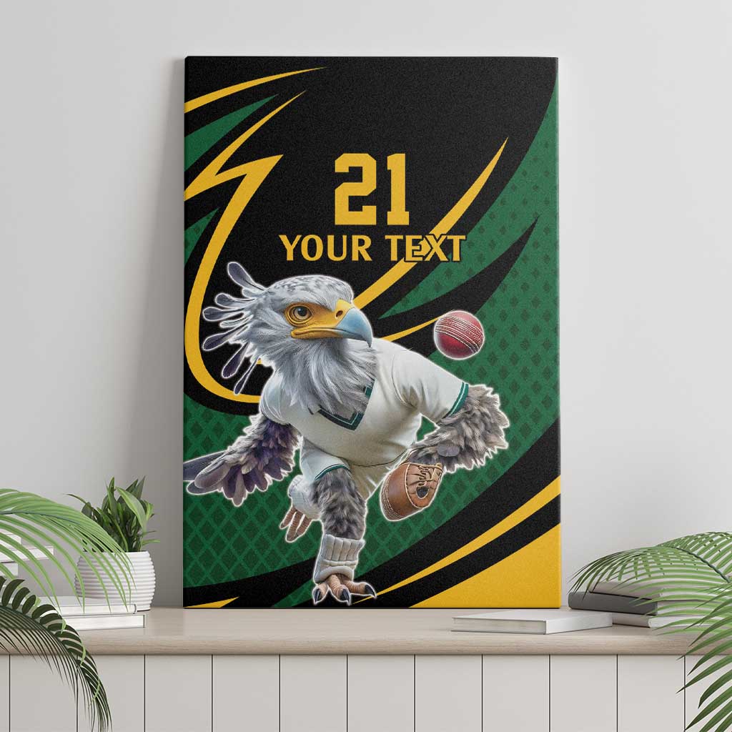 South African Secretary Bird Cricket Custom Canvas Wall Art Unique Pattern