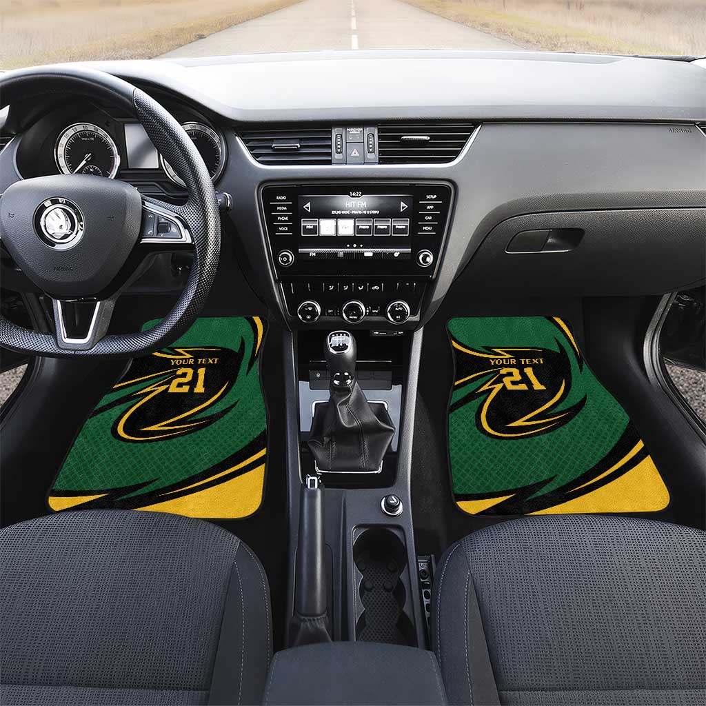 South African Secretary Bird Cricket Custom Car Mats Unique Pattern