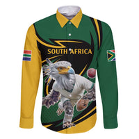 South African Secretary Bird Cricket Custom Family Matching Tank Maxi Dress and Hawaiian Shirt Unique Pattern