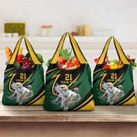 South African Secretary Bird Cricket Custom Grocery Bag Unique Pattern