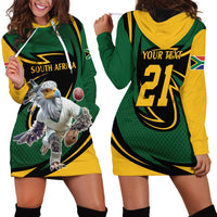 South African Secretary Bird Cricket Custom Hoodie Dress Unique Pattern