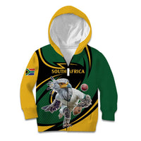 South African Secretary Bird Cricket Custom Kid Hoodie Unique Pattern