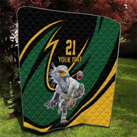 South African Secretary Bird Cricket Custom Quilt Unique Pattern