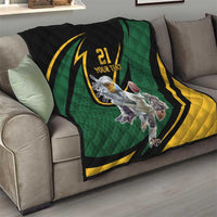 South African Secretary Bird Cricket Custom Quilt Unique Pattern