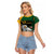 South African Secretary Bird Cricket Custom Raglan Cropped T Shirt Unique Pattern