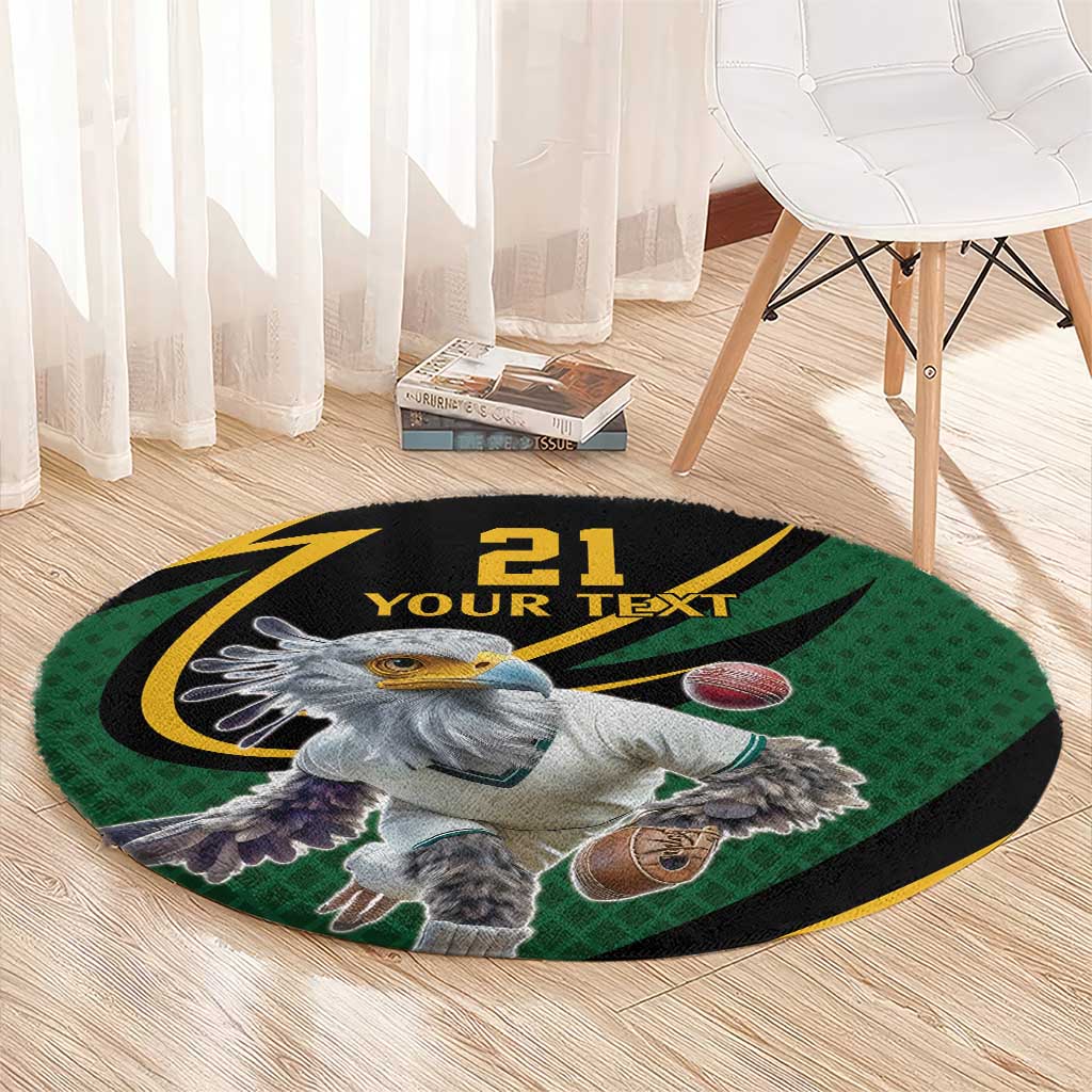 South African Secretary Bird Cricket Custom Round Carpet Unique Pattern