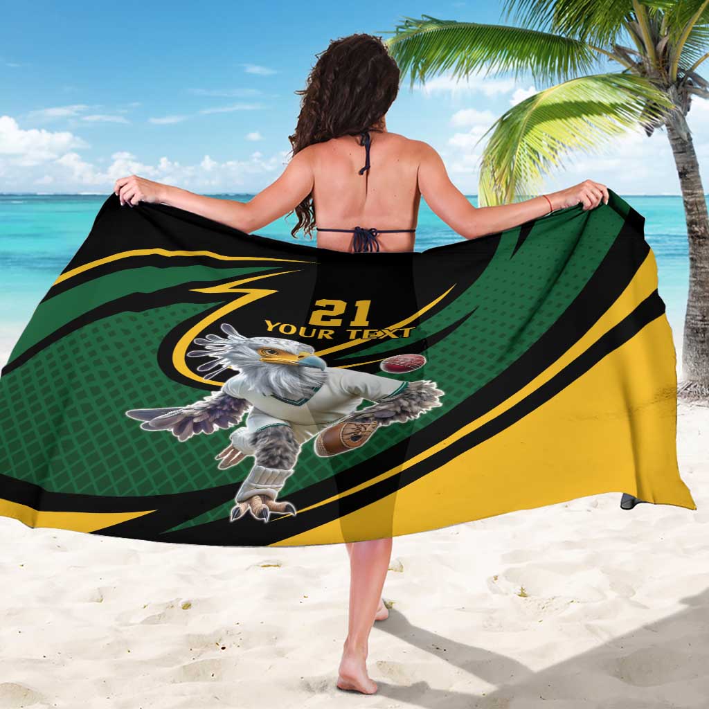 South African Secretary Bird Cricket Custom Sarong Unique Pattern