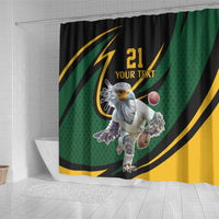 South African Secretary Bird Cricket Custom Shower Curtain Unique Pattern