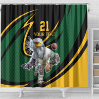 South African Secretary Bird Cricket Custom Shower Curtain Unique Pattern