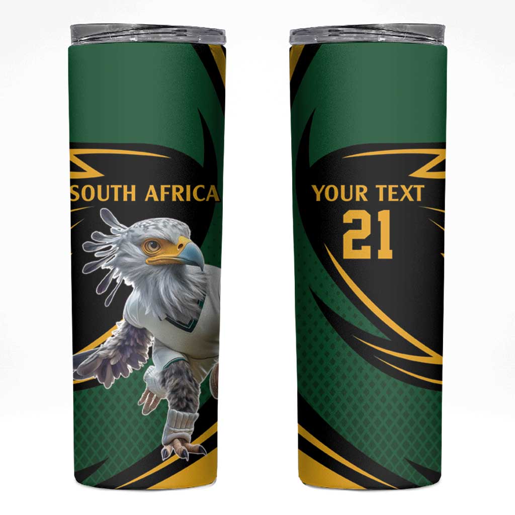 South African Secretary Bird Cricket Custom Skinny Tumbler Unique Pattern