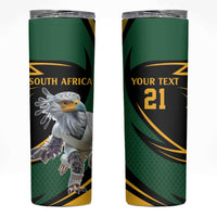 South African Secretary Bird Cricket Custom Skinny Tumbler Unique Pattern