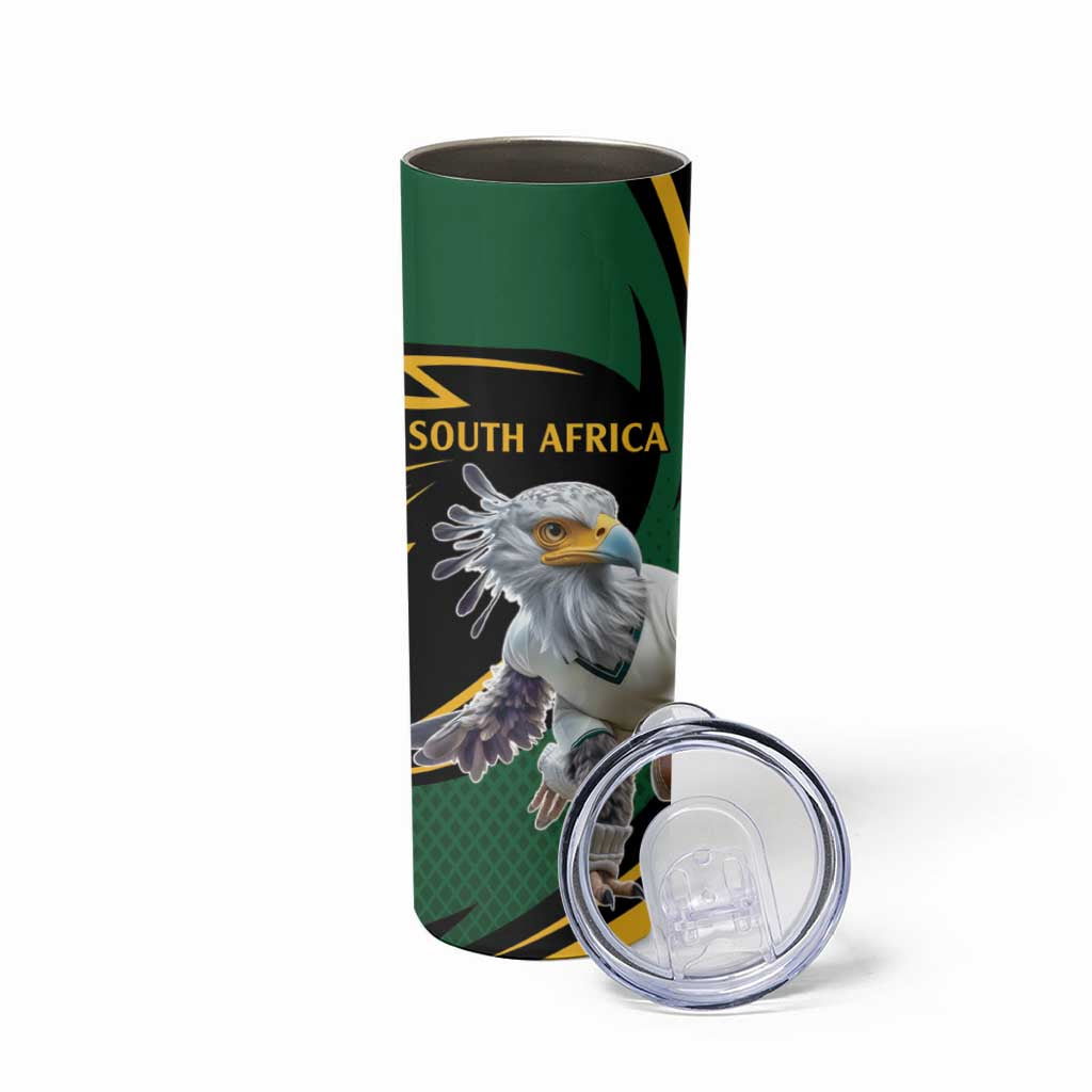 South African Secretary Bird Cricket Custom Skinny Tumbler Unique Pattern