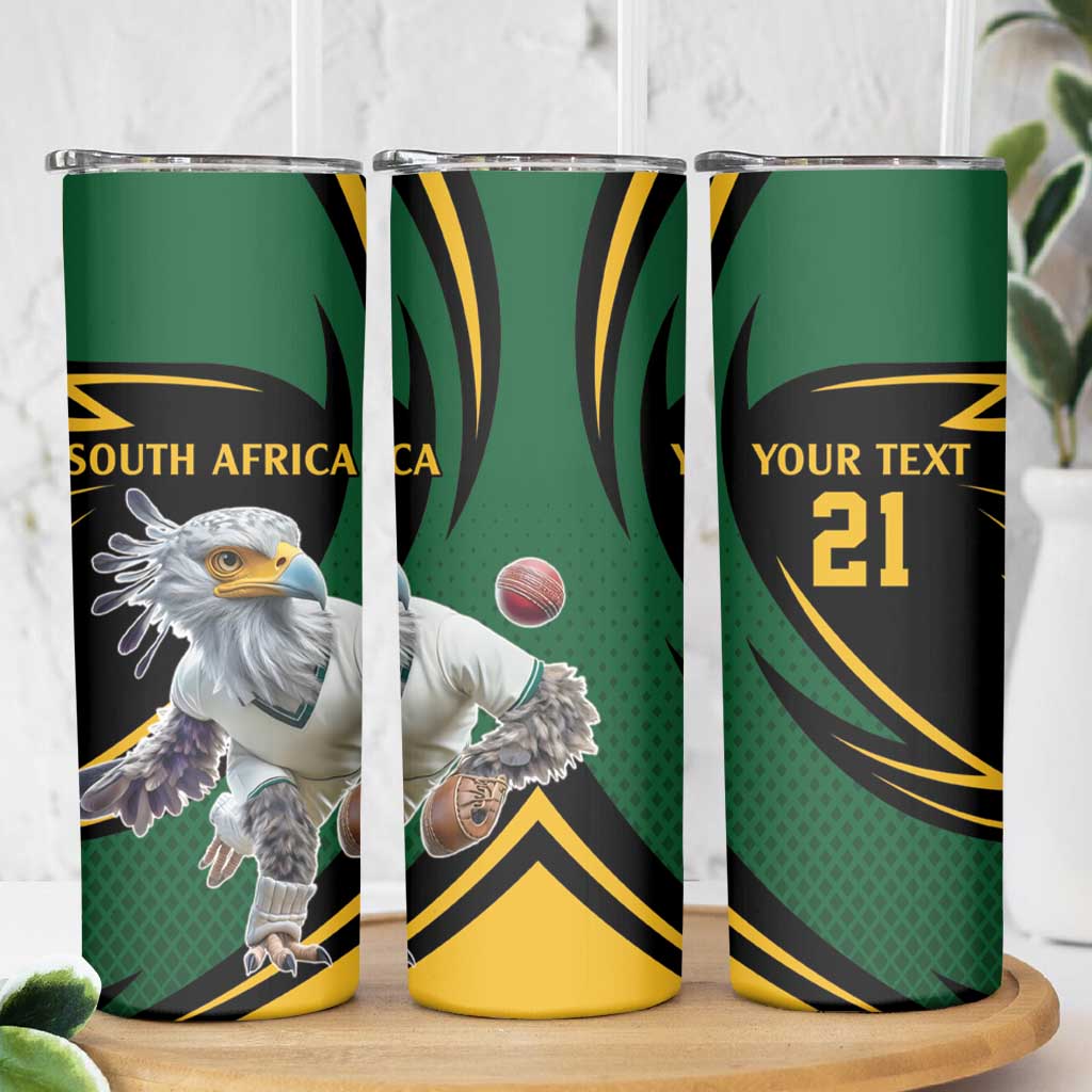 South African Secretary Bird Cricket Custom Skinny Tumbler Unique Pattern