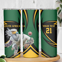South African Secretary Bird Cricket Custom Skinny Tumbler Unique Pattern