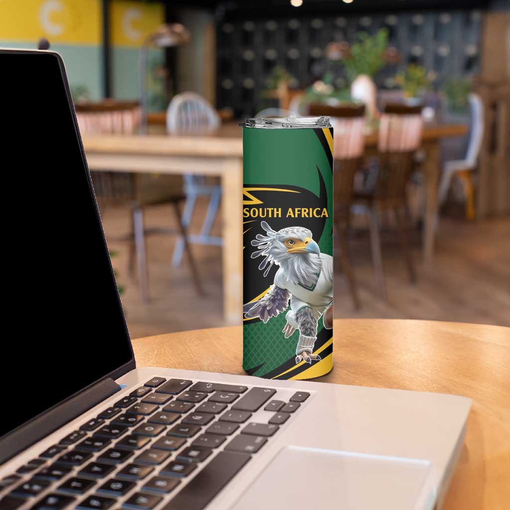 South African Secretary Bird Cricket Custom Skinny Tumbler Unique Pattern