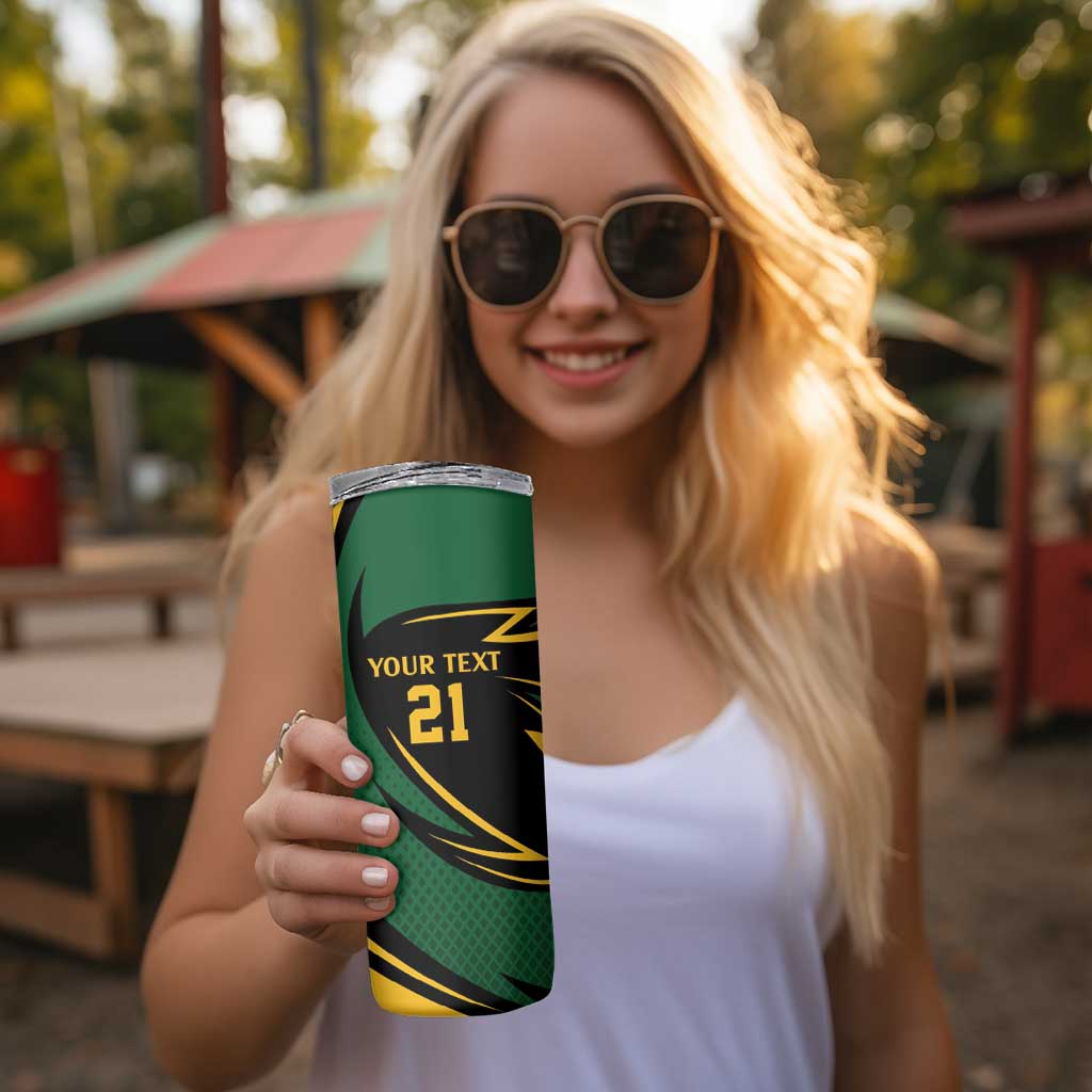 South African Secretary Bird Cricket Custom Skinny Tumbler Unique Pattern