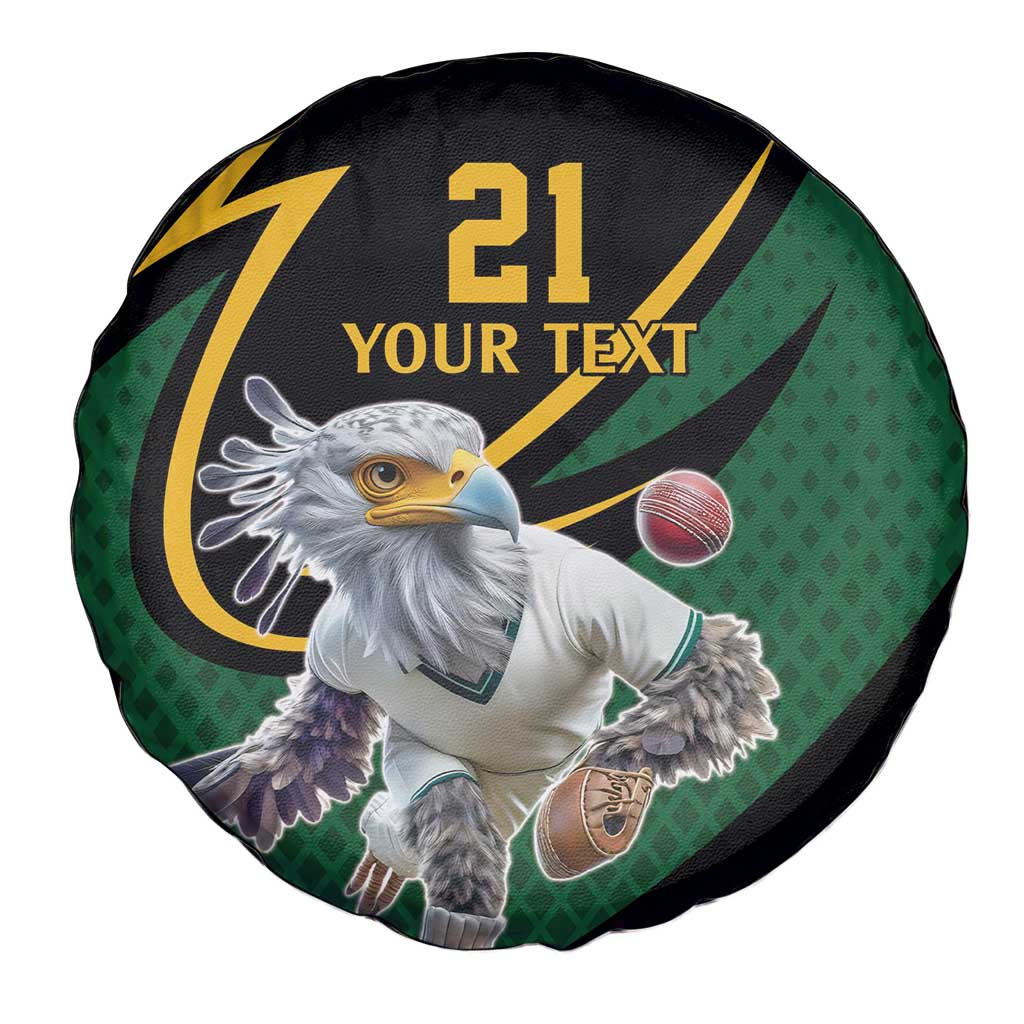 South African Secretary Bird Cricket Custom Spare Tire Cover Unique Pattern