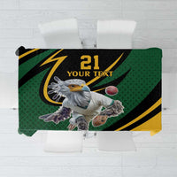 South African Secretary Bird Cricket Custom Tablecloth Unique Pattern