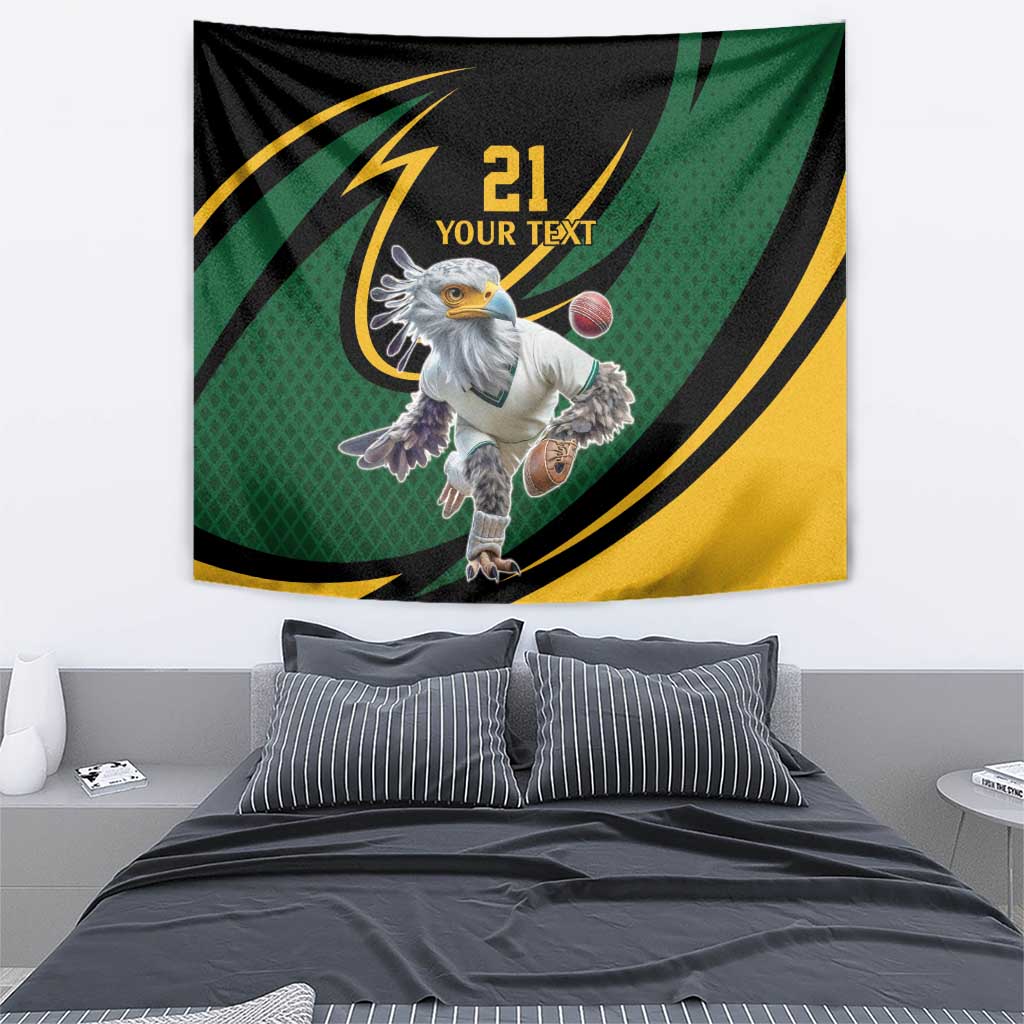 South African Secretary Bird Cricket Custom Tapestry Unique Pattern