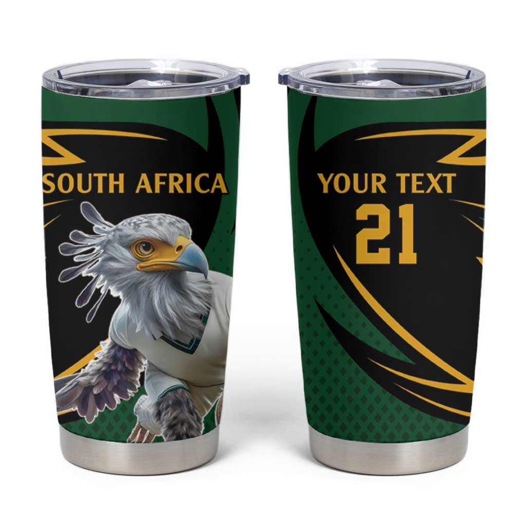 South African Secretary Bird Cricket Custom Tumbler Cup Unique Pattern