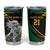 South African Secretary Bird Cricket Custom Tumbler Cup Unique Pattern