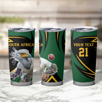 South African Secretary Bird Cricket Custom Tumbler Cup Unique Pattern