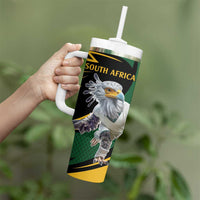 South African Secretary Bird Cricket Custom Tumbler With Handle Unique Pattern