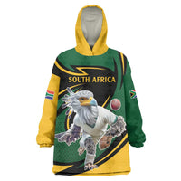 South African Secretary Bird Cricket Custom Wearable Blanket Hoodie Unique Pattern