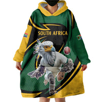 South African Secretary Bird Cricket Custom Wearable Blanket Hoodie Unique Pattern