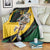 South African Springbok Cricket Custom Blanket Unique Pattern