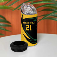 South African Springbok Cricket Custom 4 in 1 Can Cooler Tumbler Unique Pattern