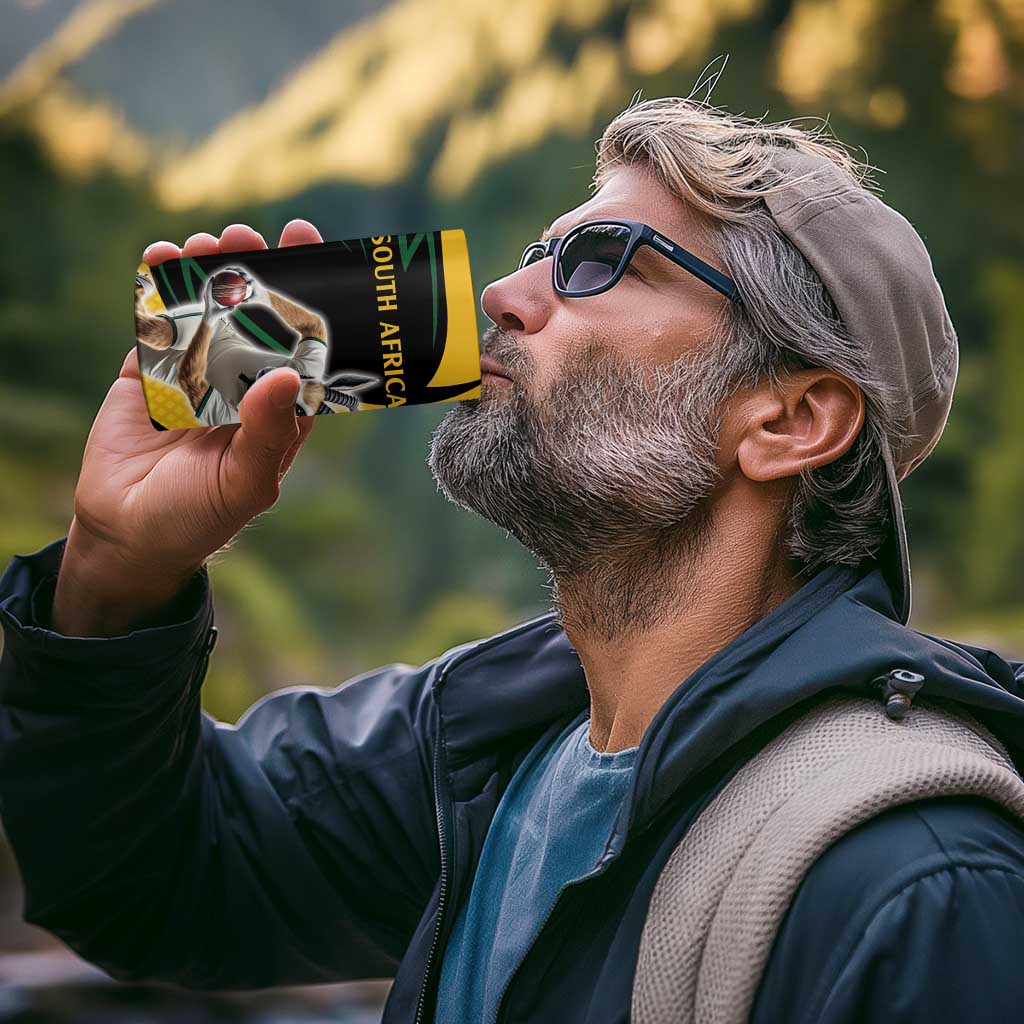 South African Springbok Cricket Custom 4 in 1 Can Cooler Tumbler Unique Pattern