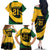 South African Springbok Cricket Custom Family Matching Off The Shoulder Long Sleeve Dress and Hawaiian Shirt Unique Pattern