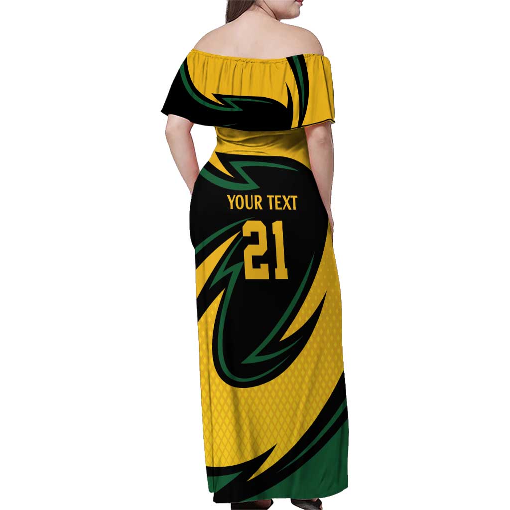 South African Springbok Cricket Custom Family Matching Off Shoulder Maxi Dress and Hawaiian Shirt Unique Pattern