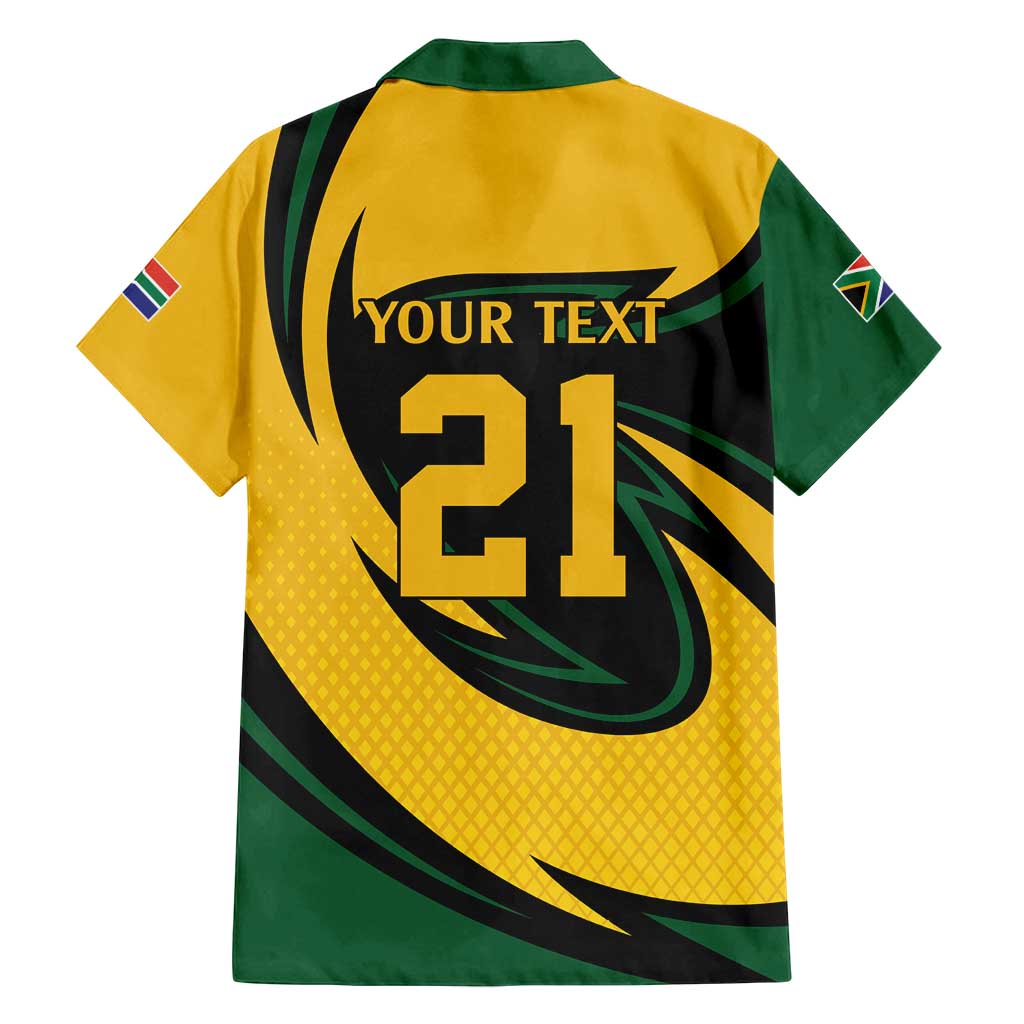 South African Springbok Cricket Custom Family Matching Off Shoulder Short Dress and Hawaiian Shirt Unique Pattern