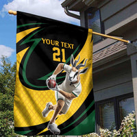 South African Springbok Cricket Custom Garden Flag Unique Pattern