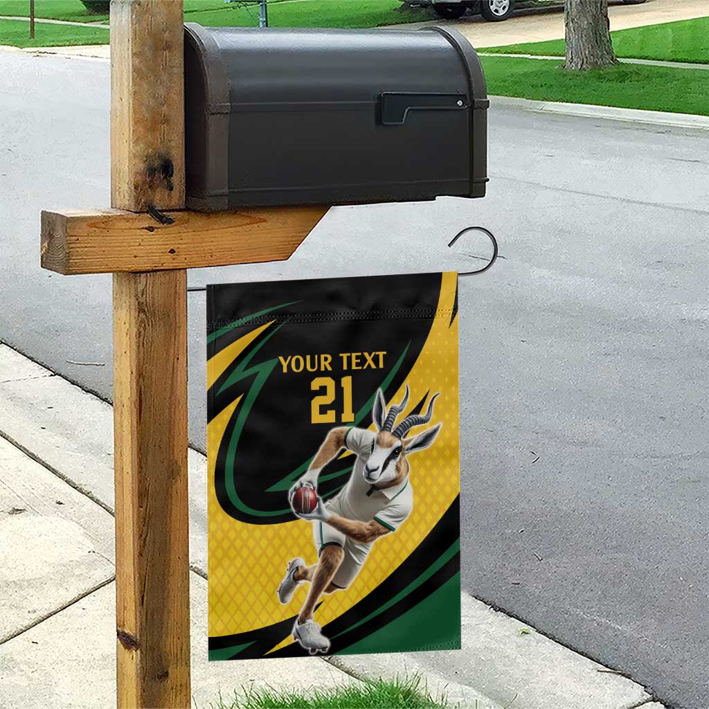 South African Springbok Cricket Custom Garden Flag Unique Pattern