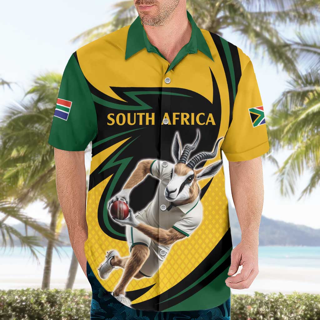 South African Springbok Cricket Custom Hawaiian Shirt Unique Pattern