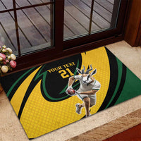 South African Springbok Cricket Custom Rubber Doormat Unique Pattern