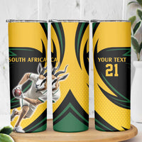 South African Springbok Cricket Custom Skinny Tumbler Unique Pattern