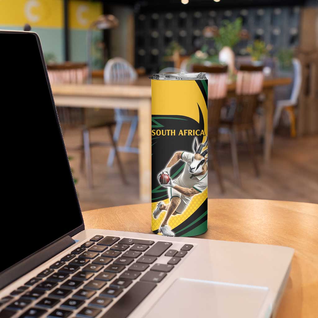 South African Springbok Cricket Custom Skinny Tumbler Unique Pattern