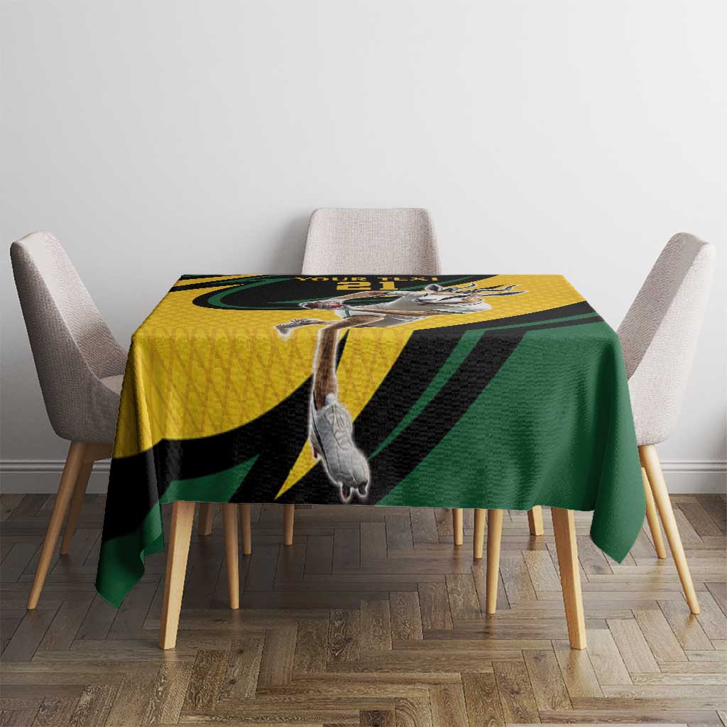 South African Springbok Cricket Custom Tablecloth Unique Pattern